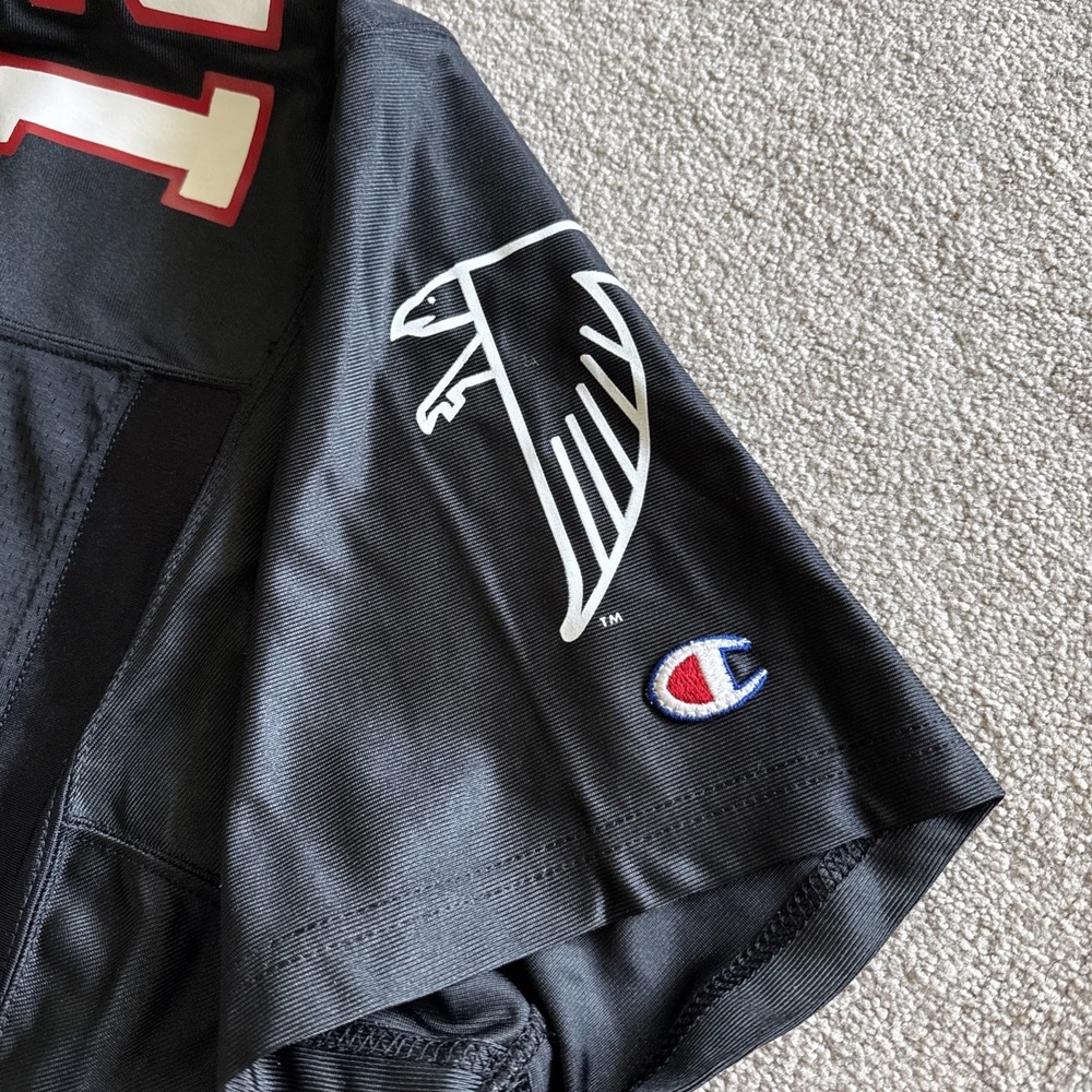 Vintage Champion NFL Atlanta Falcons #12 Black Football Jersey Sz 44 Made in USA - Picture 4 of 8